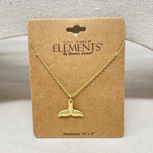 Whale Tail Pendant Necklace Cool Jewels Elements By Candace Lauren Gold-Tone‎